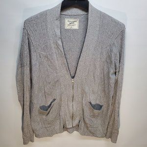 Abercrombie & Fitch Gray Sweater Cardigan Zipper Medium
